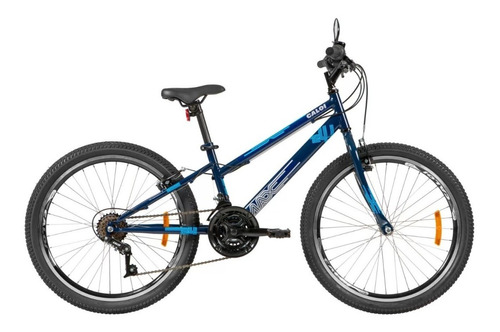 Bicicleta Bike Caloi Max Aro 24 Azul Masculina Lazer