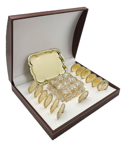 Arras Matrimoniale Con Zirconia Y Baño De Oro De 24k 