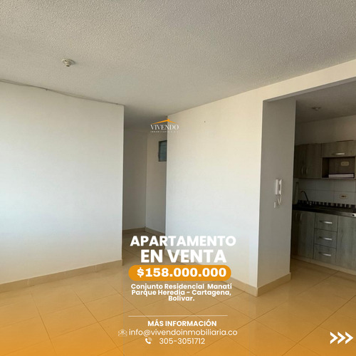 Apartamento En Venta 56m2|conjunto Residencial Manatí Parque Heredia