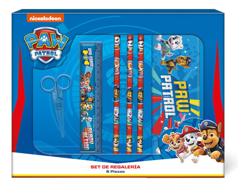 Set Escolar Box 6 Piezas En Caja Paw Patrol