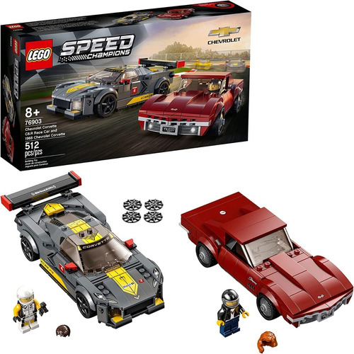 Lego Speed Champions- Chevrolet Corvette C8.r Y 1968 (76903) Cantidad de piezas 512