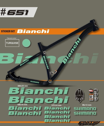 Calcomania Pegatina Planilla Bicicleta Corte Vinil Bianchi