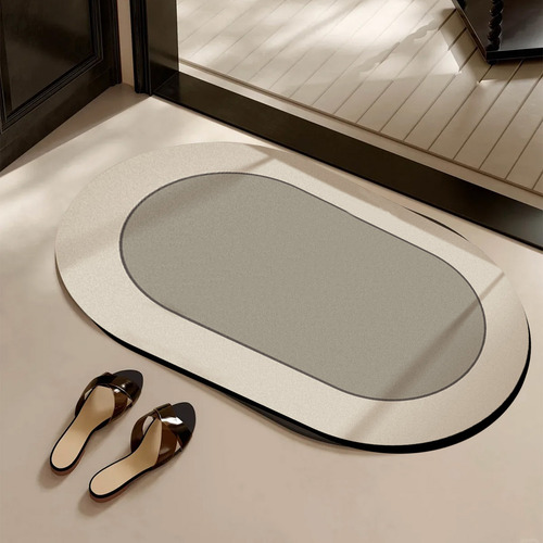 Alfombra De Baño En Forma De T, Superabsorbente Y Seca, Con