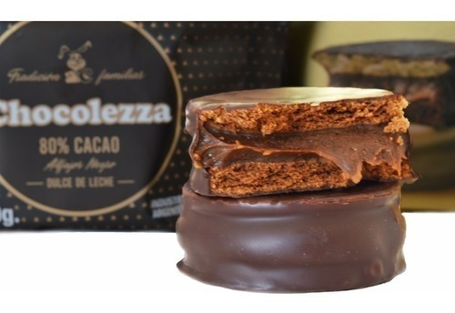 Alfajores Chocolezza 80% Cacao X 12 Unidades 