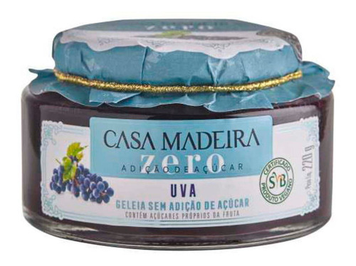 Geléia Zero Açúcar 220gr - Casa Madeira