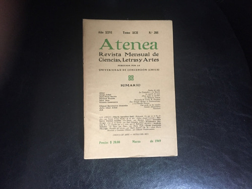 Revista Atenea Número 285 Marzo 1949