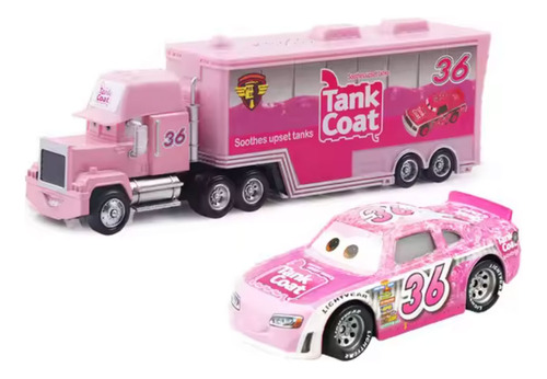 Cars Camion Tank Coat N 36 Rosa + Auto Disney Unico Excelent