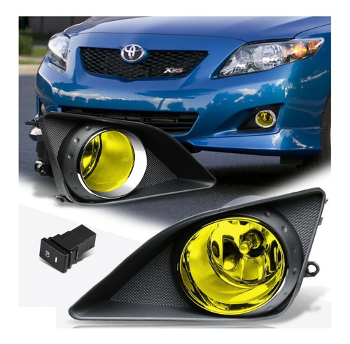 Toyota Corolla 2009 - 2010 Par De Faros Antiniebla Amarillo