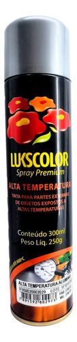 Spray Lukscolor Alta Temperatura Alumínio Escapamento Moto