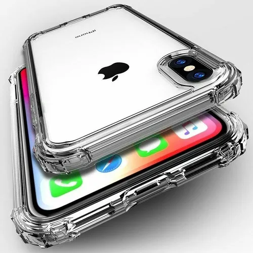 Carcasa Para iPhone X O iPhone XS Transparente + Mica Vidrio