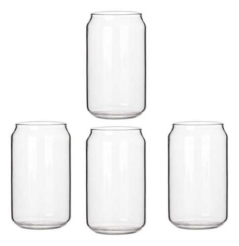 Paquete De 4 Latas Con Forma De Vidrio Para Agua, Leche, Jug