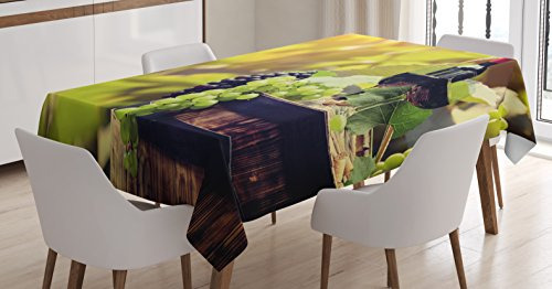 Ambesonne Wine Tablecloth, Agricultura Country Theme L2ypv