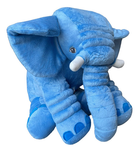 Almofada Travesseiro Elefante Bebê Pelúcia Cinza 80cm