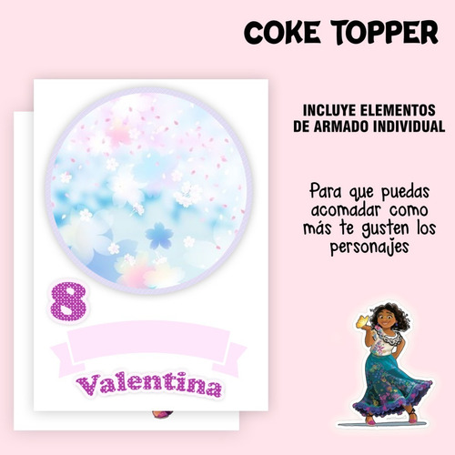 Cake Topper Kit Imprimible Adorno Torta Encanto Disney M2