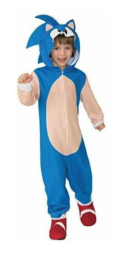 Disfraz Talla Small(4-6) Para Niño De Sonic Halloween