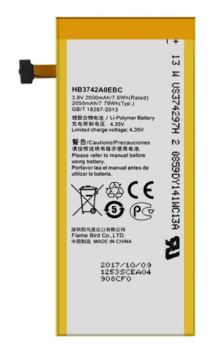 Pila Bateria Ion Litio Hb3742a0ebc Para Huawei P6 G6 E/g