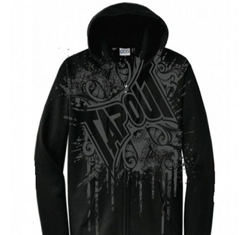 Campera/canguro Tapout Knocked Out Zipup Negro-talle S