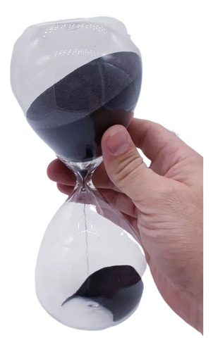 Ampulheta Sem Moldura Areia Preta 30 Min Decoração Retro
