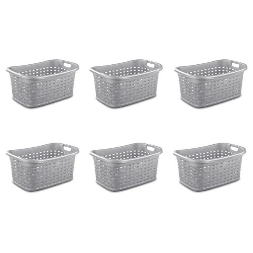 12756a06 Weave Laundry Basket, Cement, 6pack - Cesta De...