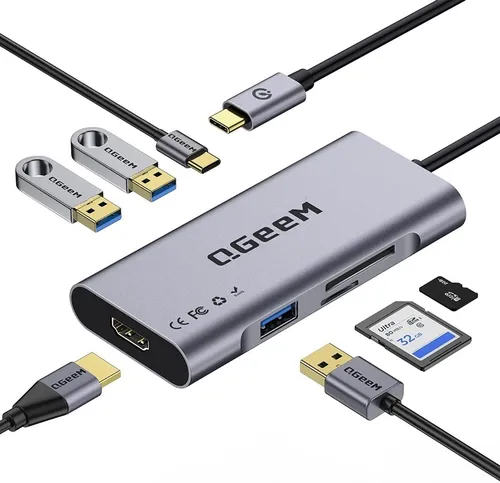 Hub Adaptador Usb C 3 Port Usb 3.0 Hdmi 4k Sd micro Sd