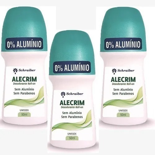 Desodorante Schraiber Vegano Sem Alumínio De Alecrim Kit C/3