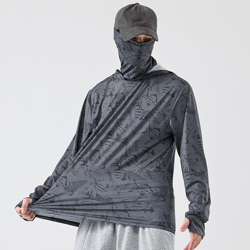 Protección Solar De Los Hombres Sudadera Con Capucha Camisa
