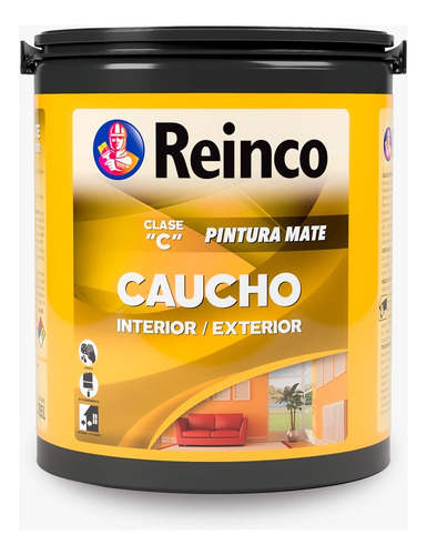 Pintura Caucho Tipo C Naranja Galon Reinco