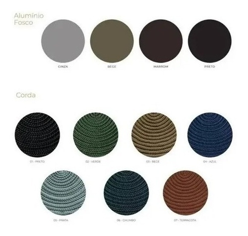 Imagem 2 de 4 de Kit 3 Banquetas Miriã Alumínio Corda Náutica Bancada Balcão