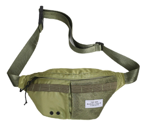 Riñonera Utilitary Chimola R69 Color Olive Diseño De La Tela Lisa