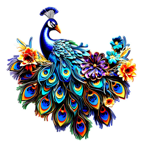 Pavo Real Grande, Búho Nuevo, 4 Colores, Decoración De Pared