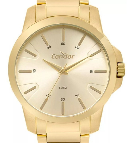 Relógio Condor Feminino Dourado Co2035mtf/4d Original + Nf