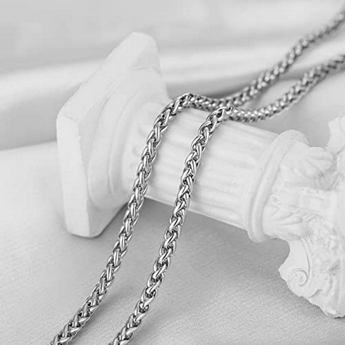 Cadena De Trigo De Acero Inoxidable Hzman 3.0 Mm Para Hombre