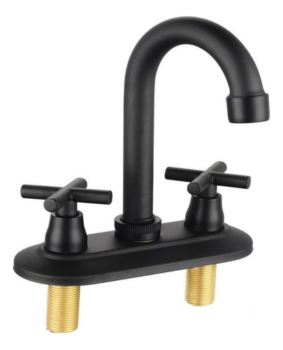 Mezcladora Llave Para Lavabo Grifo Negra Tipo Bar Baño Color Negro