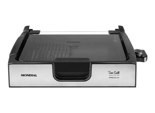 Chapa Due Grill Inox Premium 1500w Mondial 220v Preto/inox