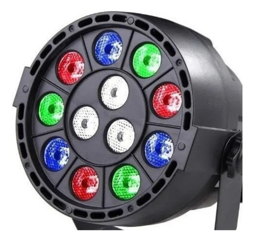 Luz Par 12 Leds 1w Rgb Dmx Strobo Painel Digital Canho