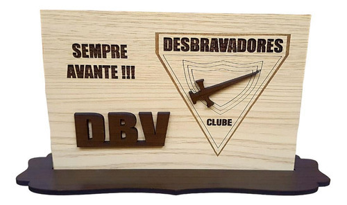 Placa Decorativa Desbravador Dbv Para Mesa