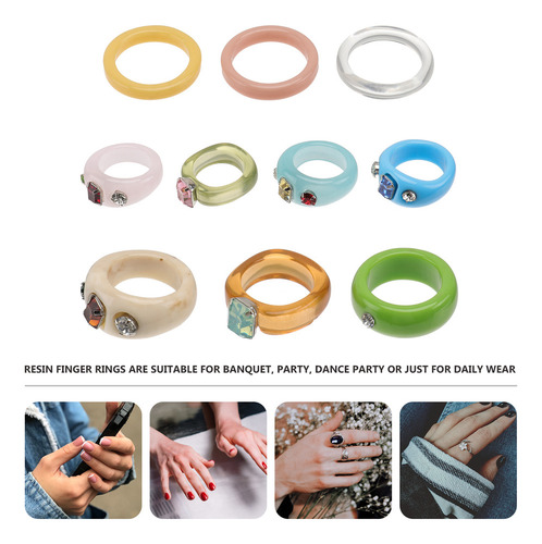 Anillo De Resina Europeo Y Americano
