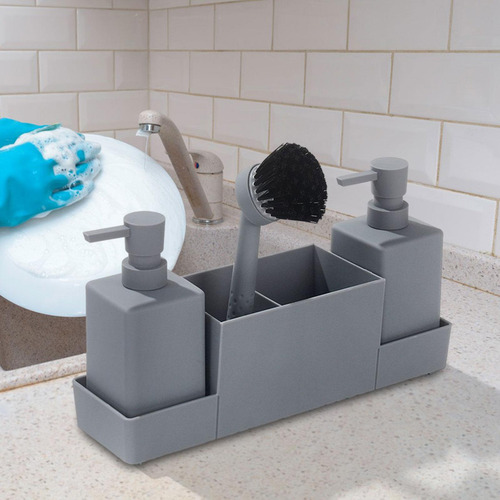 Dispensador De Jabón Líquido Para Manos De Botella Gris