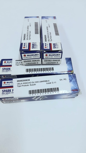 Imagem 1 de 5 de Velas Originais Suzuki Japan Lmar8bi-9 V-stron 1000 19/21 Jg
