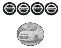 Comprar Kit De 4 Centros De Rin Nissan March 2012-2020 Negro 54 Mm