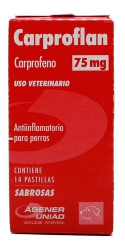 Carproflan 75 Mg Anti-inflamatório Para Cães 14 Comprimidos