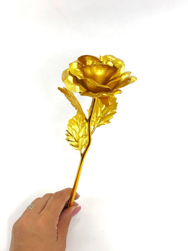 Imagen 2 de 2 de 24k Oro Plateado Rosa Flor Amor Regalo Cumpleaños Día Madre