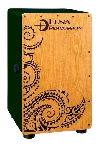 Cajón Flamenco Peruano Luna Diseño Tattoo Con Funda Cuo