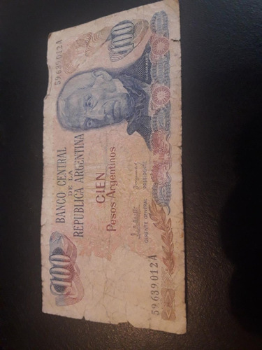 Billete De Cien Pesos Argentinos 012