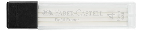 4 Repuestos Portagoma Faber Castell Precisión Goma Borrar Color Blanco