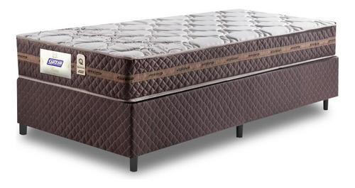 Cama Box Solteiro Molas Ensacadas Espuma D20 Gazin Flora