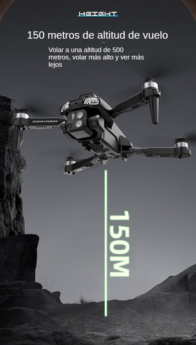 Drone Con Dual Cámara C18gps 5ghz 2 Batería Negro