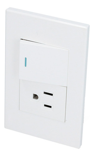 Surtek P624b Pack 10 Placas Con 1 Switch 1 Contacto 1/2