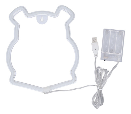 Letrero De Neón En Forma De Oso Con Carga Usb Que Funciona C