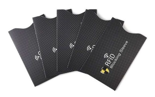Capa Anti Roubo Cartão De Crédito Bloqueador Rfid Kit Com 5 